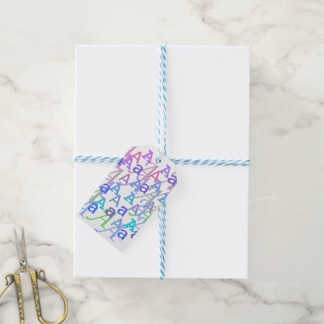 Letter Confetti "A" Gift Tags (With Twine)