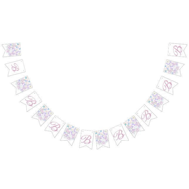 Letter Confetti "B" Bunting Flags (All)