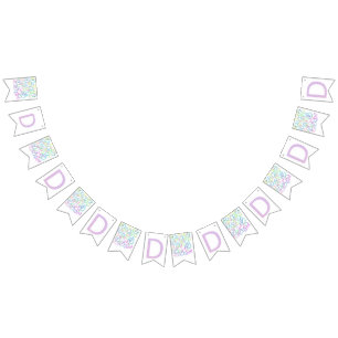 Letter Confetti "D" Bunting Flags
