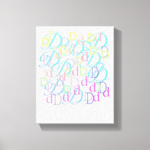 Letter Confetti "D" Canvas Print