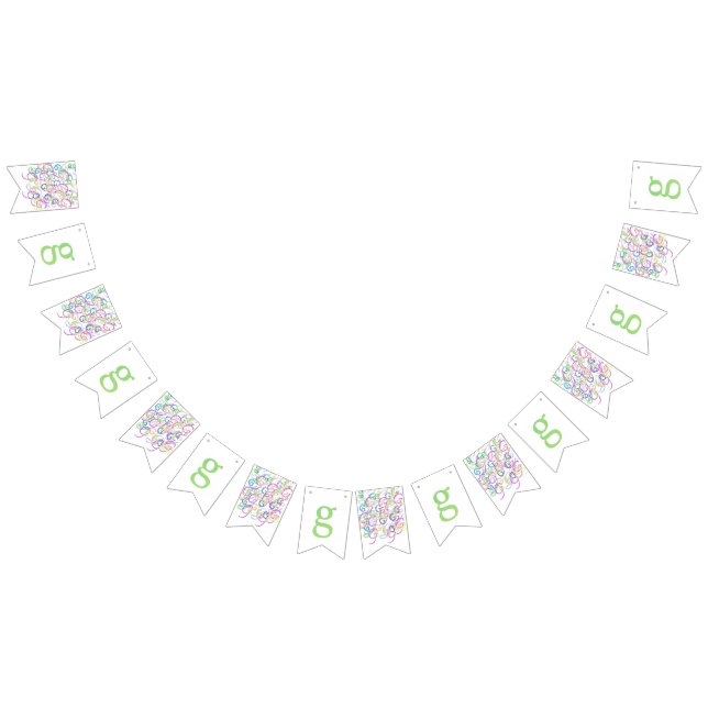 Letter Confetti "G" Bunting Flags (All)
