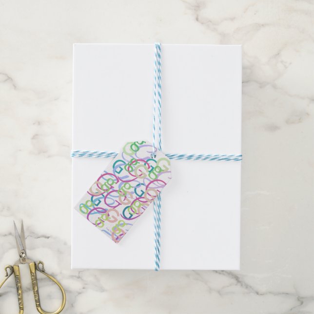 Letter Confetti "G" Gift Tags (With Twine)