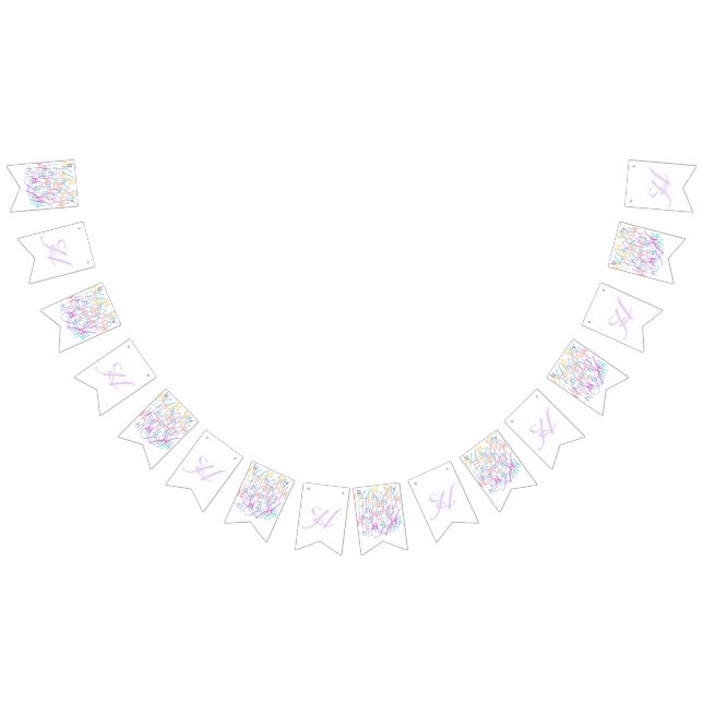 Letter Confetti "H" Bunting Flags (All)