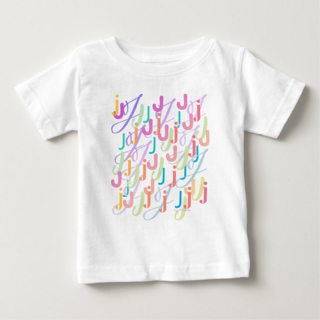 Letter Confetti "J" Baby T-Shirt (Front)