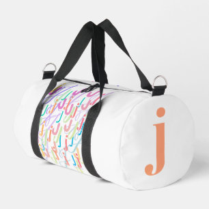  Letter Confetti "J"  Duffle Bag