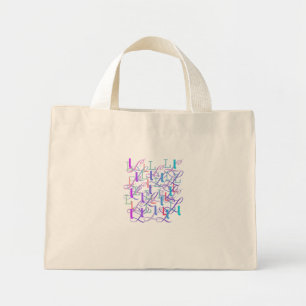 Letter Confetti "L" Mini Tote Bag