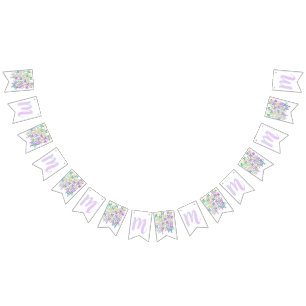 Letter Confetti "M" Bunting Flags