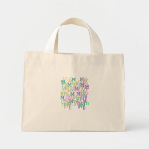 Letter Confetti "M" Mini Tote Bag