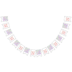 Letter Confetti "N" Bunting Flags