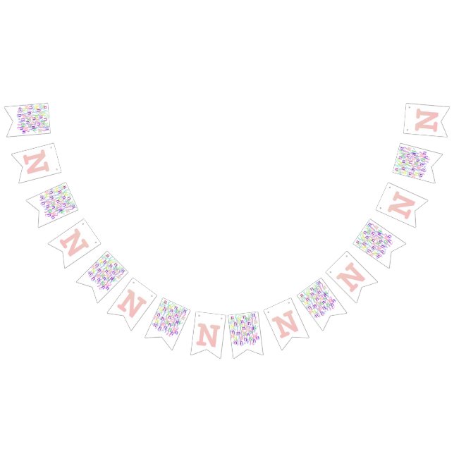 Letter Confetti "N" Bunting Flags (All)