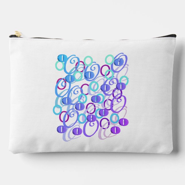 Letter Confetti "O"  Accessory Pouch (Front)