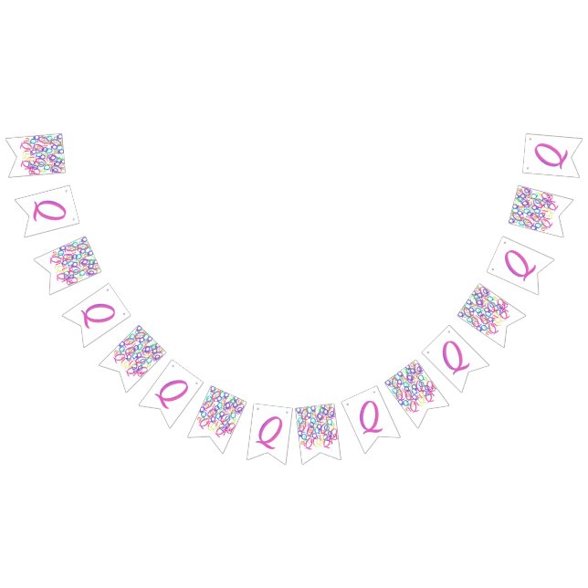 Letter Confetti "Q" Bunting Flags (All)
