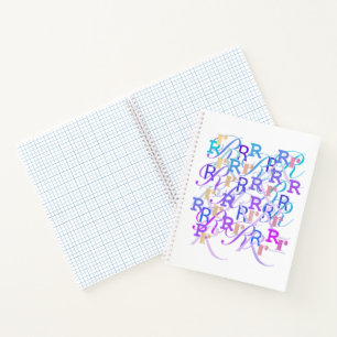 Letter Confetti "R" Notebook