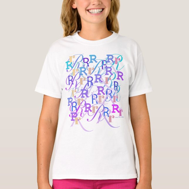 Letter Confetti "R" T-Shirt (Front)
