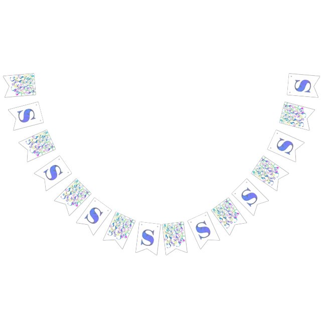 Letter Confetti "S" Bunting Flags (All)