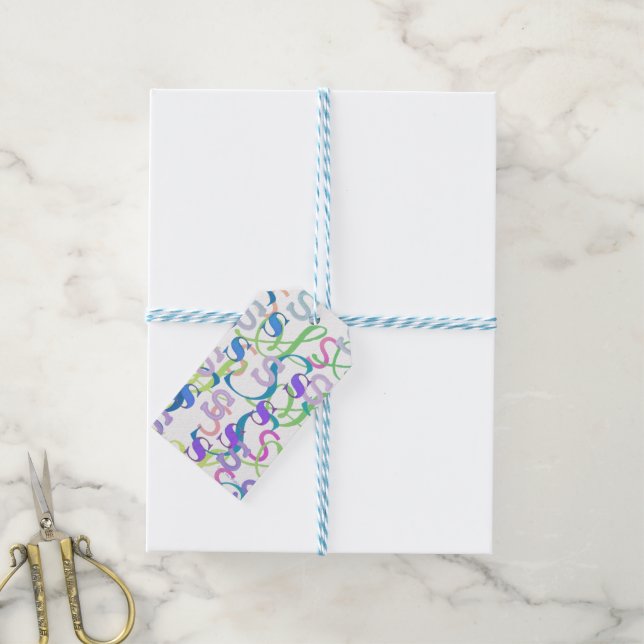 Letter Confetti "S" Gift Tags (With Twine)