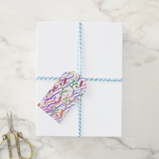 Letter Confetti "Y" Gift Tags (With Twine)