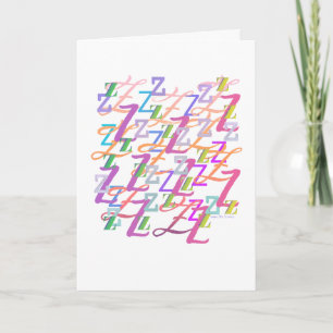 Letter Confetti "Z" Card