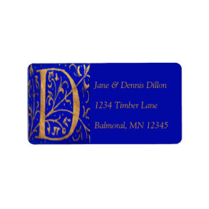 Letter "D" Address Labels