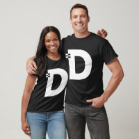 Letter D Alphabet Initial Monogram
