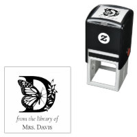Letter D Butterfly Monogram From the Library Of