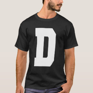 Letter D Capital Alphabet T-Shirt