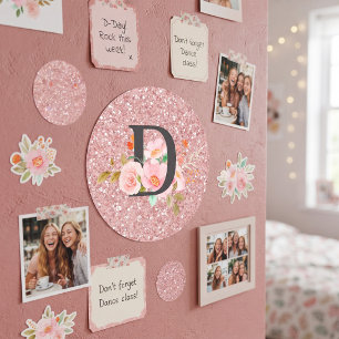 Letter D Classic Round Sticker