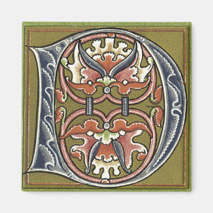 Letter 'D' in Colour - Magnet