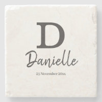 Letter D initial personalized name and date Throw