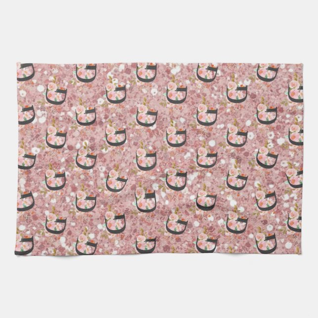 Letter D Kitchen Towel (Horizontal)