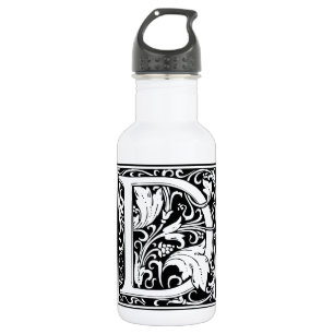 Letter D Medieval Monogram Art Nouveau 532 Ml Water Bottle