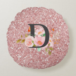 Letter D Round Pillow