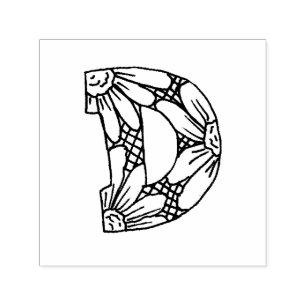 Letter D Rubber Stamp