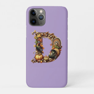 Letter D Thanksgiving style gift  iPhone 11 Pro Case