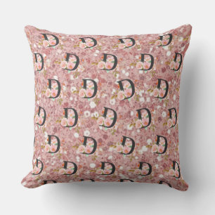 Letter D Throw Pillow