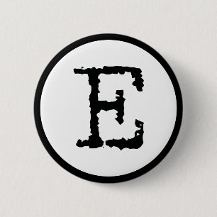Letter E 2 Inch Round Button