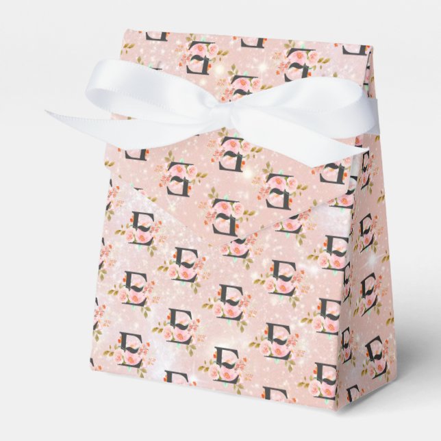 Letter E Favor Box (Front Side)