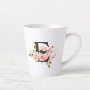 Letter E Latte Mug