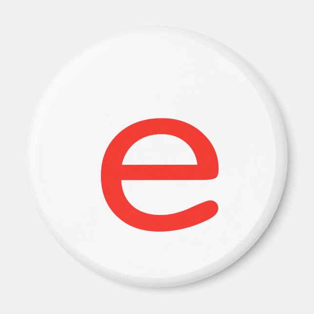 Letter e magnet (Front)