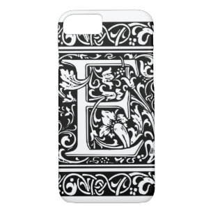Letter E Medieval Monogram Art Nouveau iPhone 8/7 Case