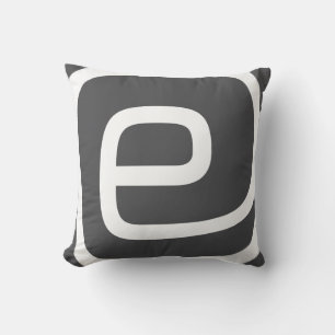 Letter E Monogram Throw Pillow