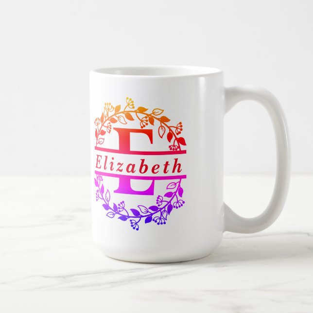 Letter E names mug (Right)