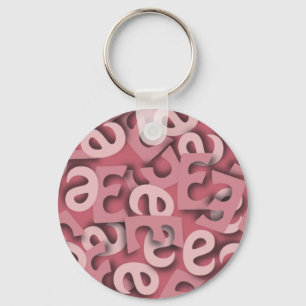 Letter E Pink Keychain