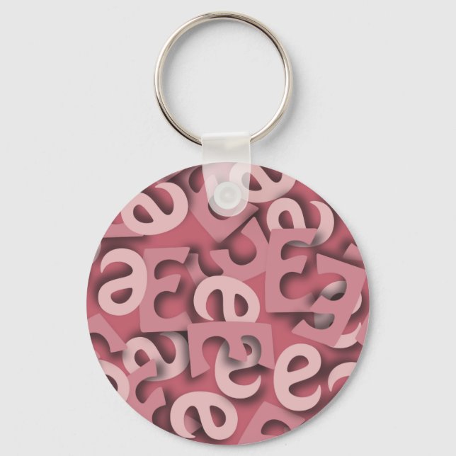 Letter E Pink Keychain (Front)