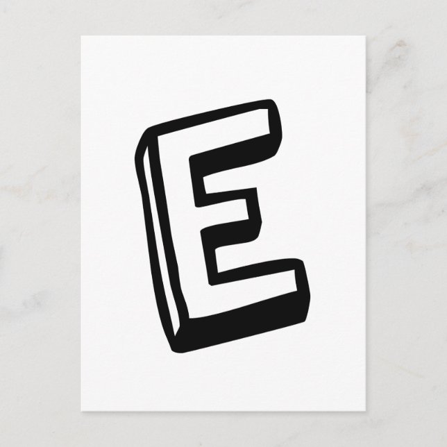 Letter E Postcard (Front)