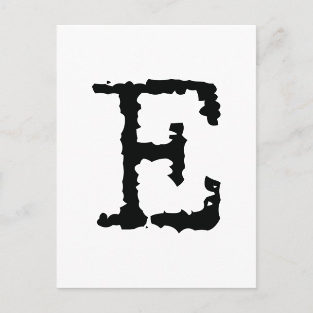 Letter E Postcard (Front)
