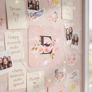 Letter E Square Sticker