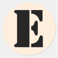 Letter E Stencil Alphabet by Janz Antique White