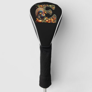 Letter E Thanksgiving style gift Golf Head Cover