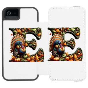 Letter E Thanksgiving style gift  Incipio Watson™ iPhone 5 Wallet Case